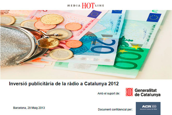 Inversió publicitària de la ràdio a Catalunya 2012